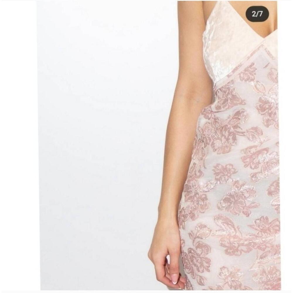 NWT Zara Limited Edition Maxi Dress Floral Side Slit Spaghetti Straps - Picture 4 of 14